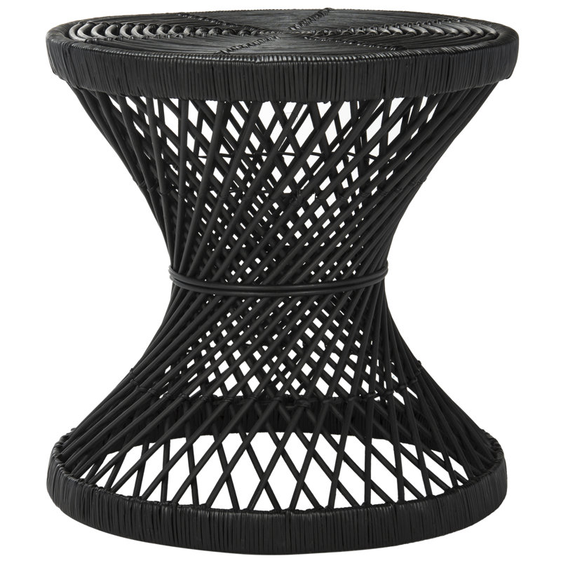 Transitional 24" Round Black Wood Occasional Table