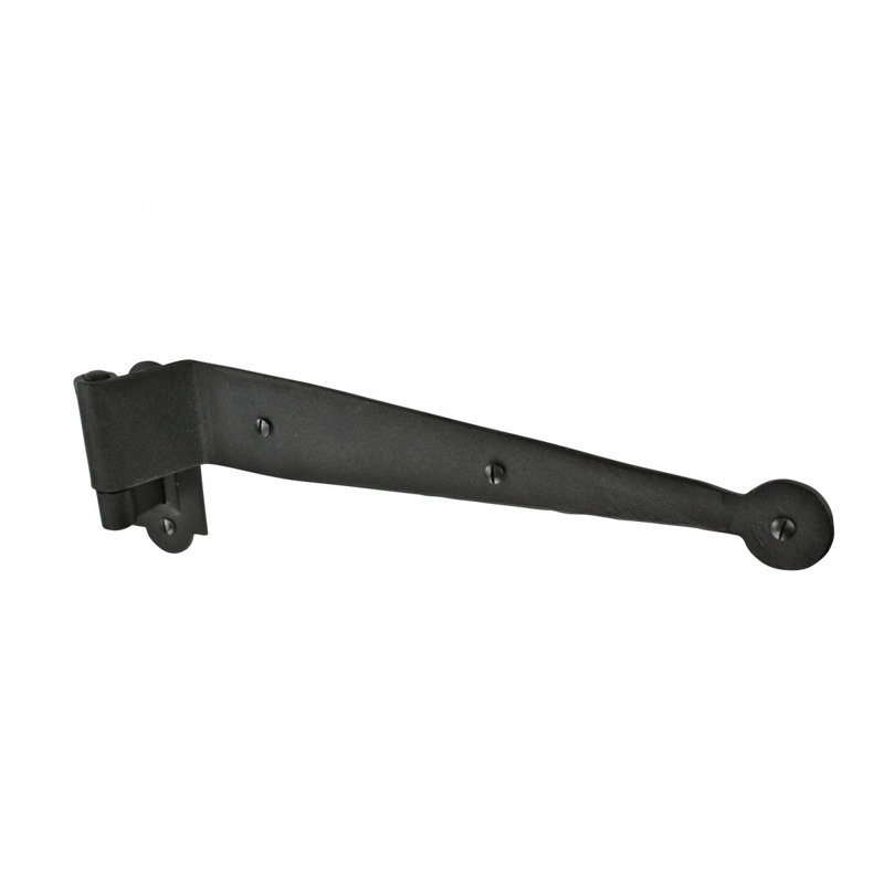 Black Wrought Iron Offset Pintle Shutter Hinges Set