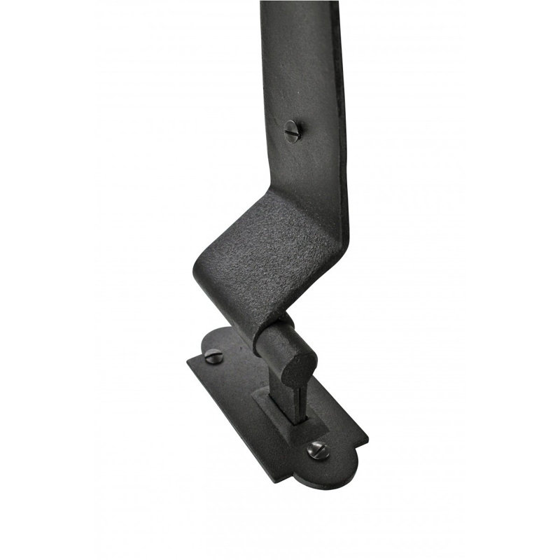 Black Wrought Iron Offset Pintle Shutter Hinges Set