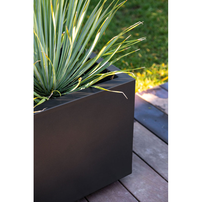 Modern Veradek Long Box 38" Gray Plastic Planter
