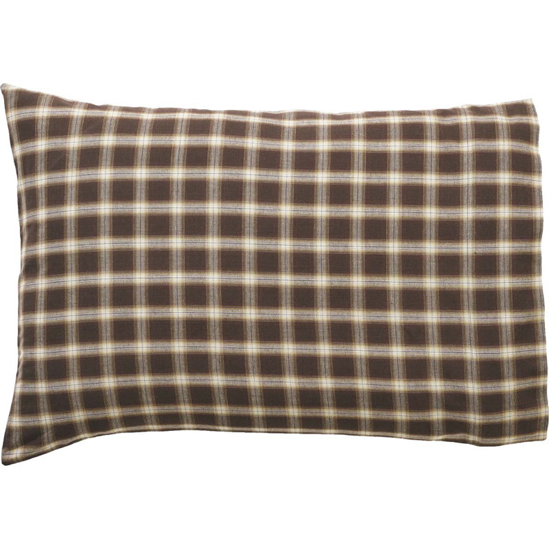 Rory Brown Plaid Cotton Standard Pillowcase Set