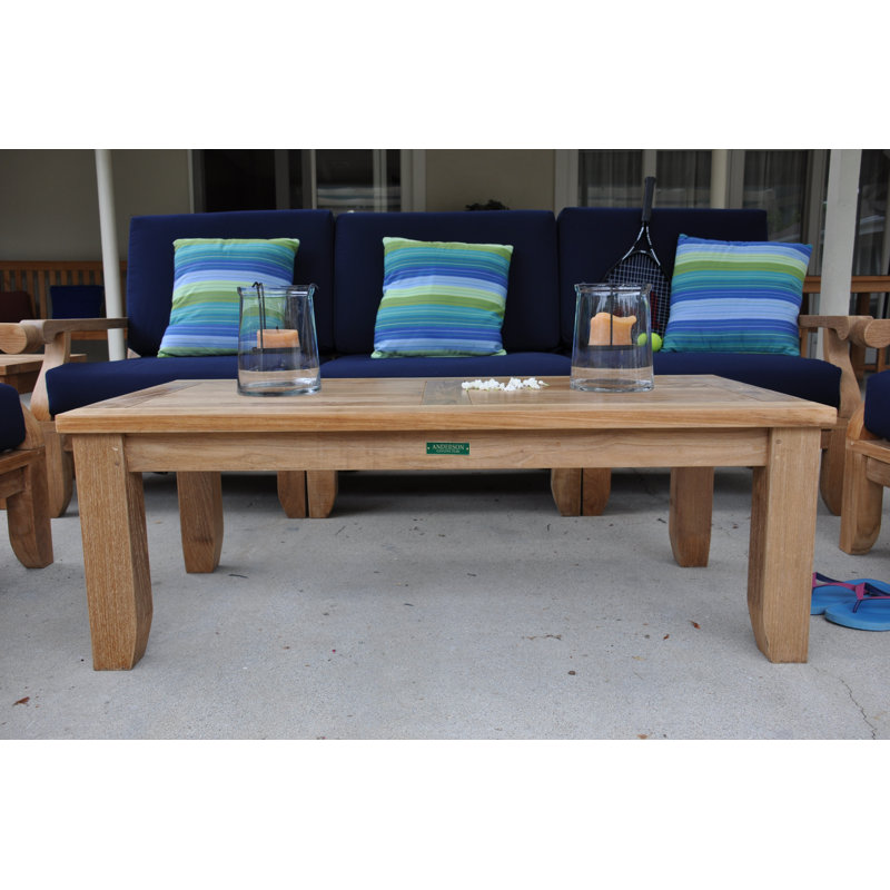 Riviera 7-Piece Teak Outdoor Conversation Set with Gray Cushions
