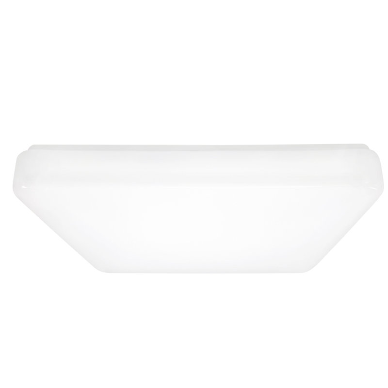 White Acrylic LED Geometric Flush Mount Light