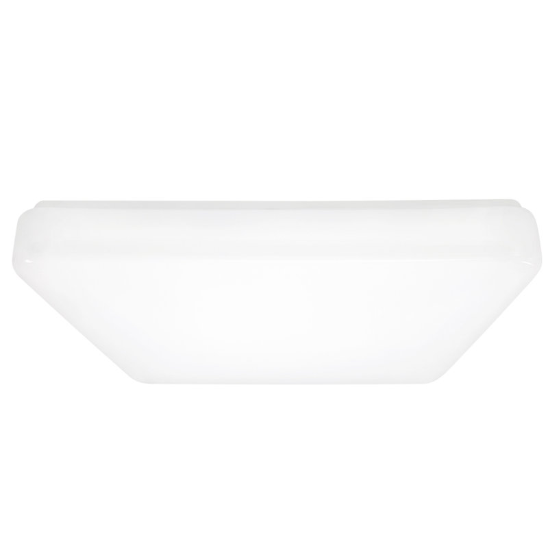 White Acrylic LED Geometric Flush Mount Light