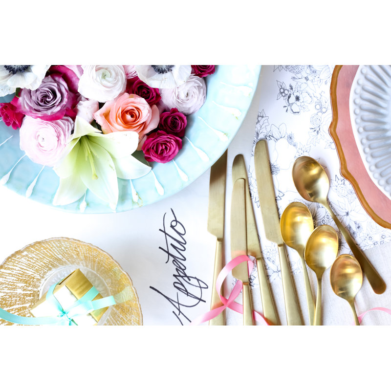 Gold Foil Textured Glass Round Serving Bowl