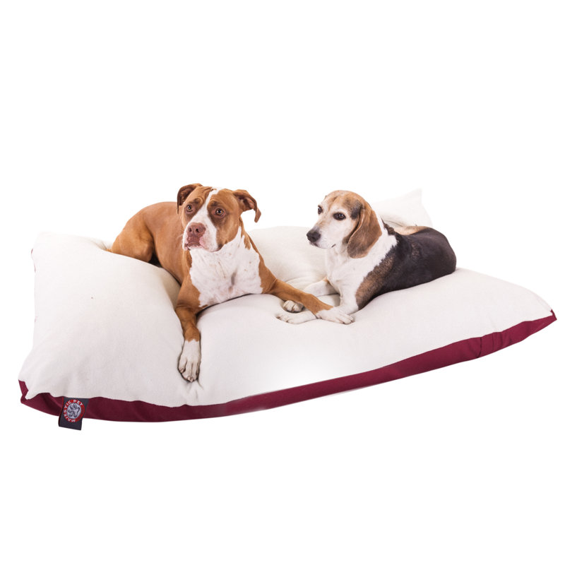 Burgundy Faux Sheepskin Medium Outdoor Pet Bed