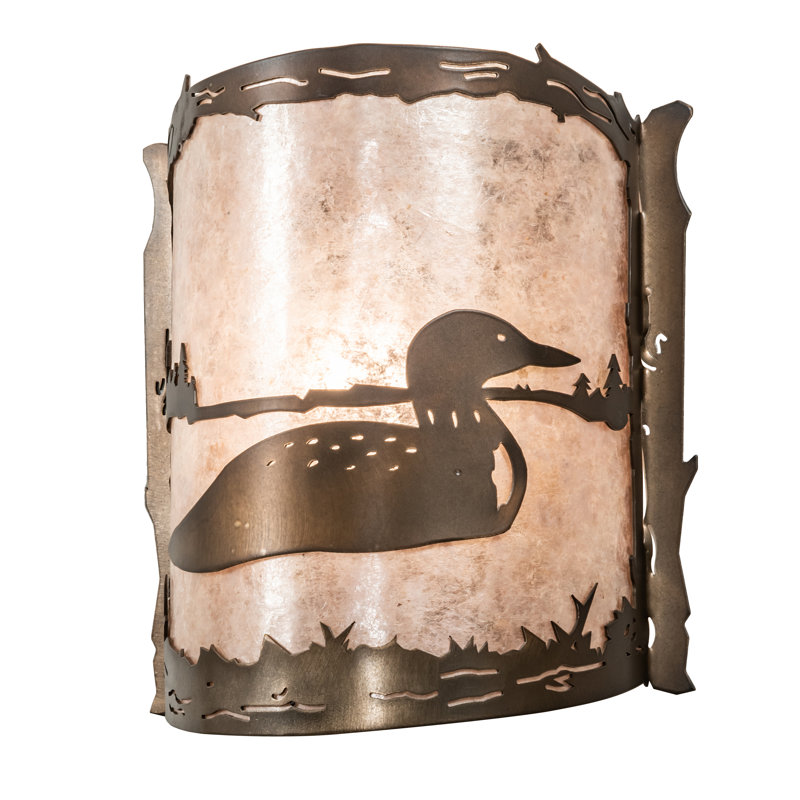 Antique Copper Wildlife Inspired 1-Light Wall Sconce