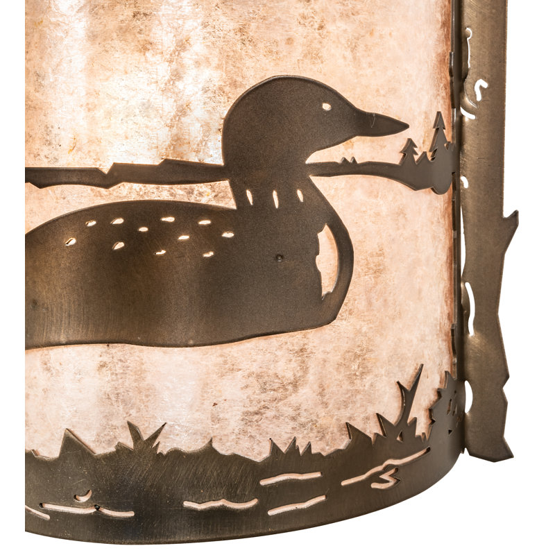 Antique Copper Wildlife Inspired 1-Light Wall Sconce