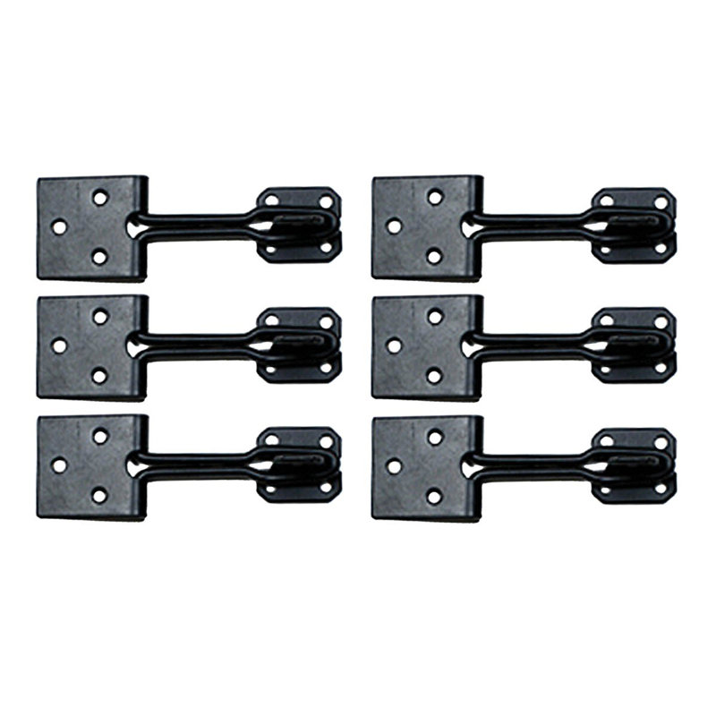 Black Wrought Iron Cabinet Door Hasp Lock Set