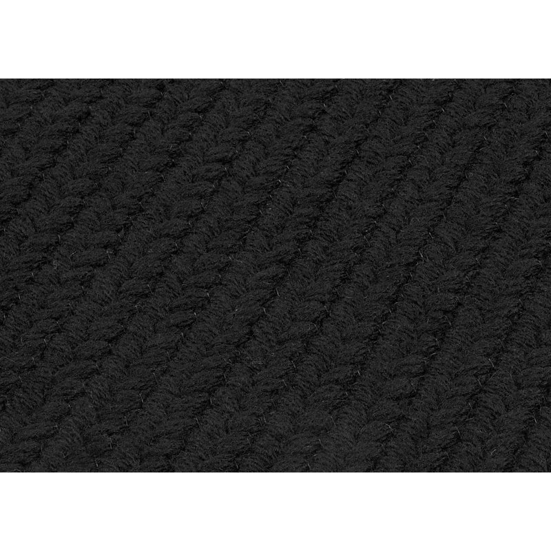 Handmade Black Wool Blend Reversible Runner Rug 2' x 12'