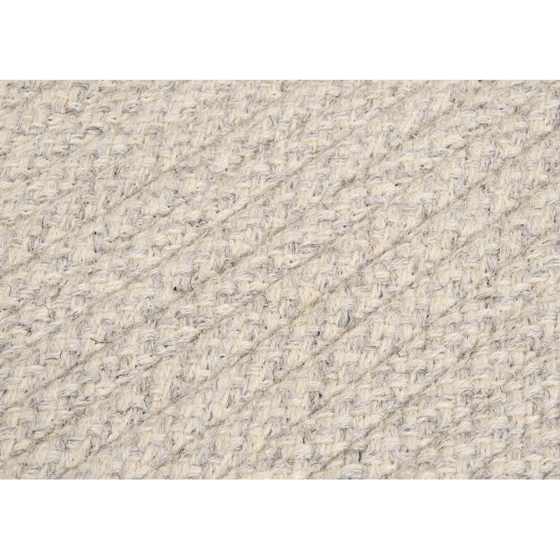 Handmade Gray Braided Wool Houndstooth 8' x 11' Rug
