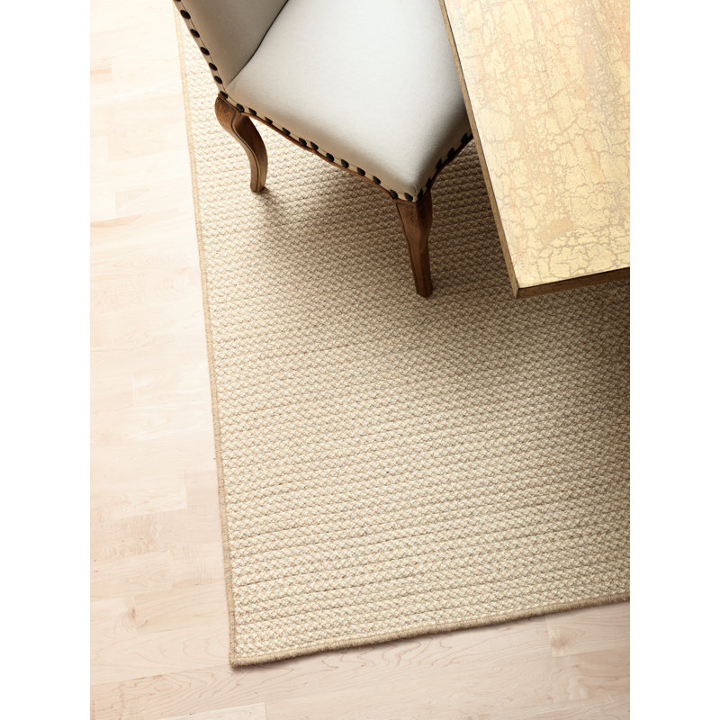 Handmade Gray Braided Wool Houndstooth 8' x 11' Rug