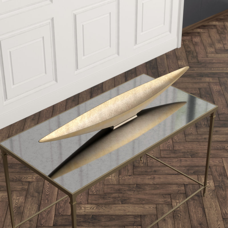 Medium Gold and Silver Aluminum Decorative Tray