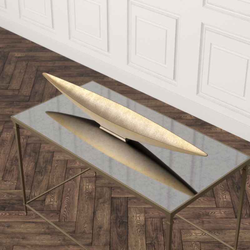 Medium Gold and Silver Aluminum Decorative Tray