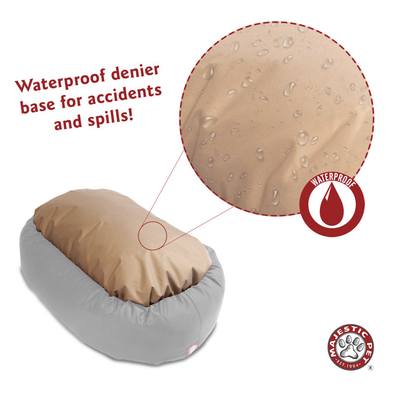 Small Rust Suede Waterproof Outdoor Pet Bed