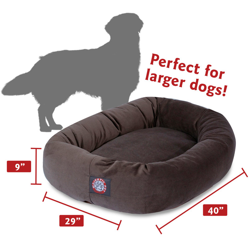 Large Chocolate Faux Suede Elevated Outdoor Pet Bed