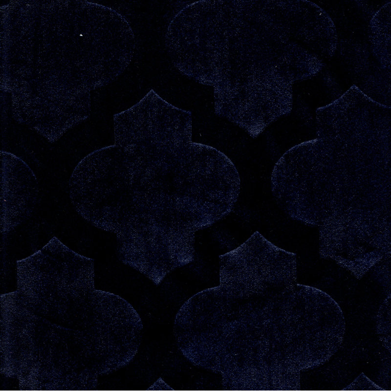 Navy Blue Polyester Room-Darkening Pleated Curtain Panels, 34'' x 63''