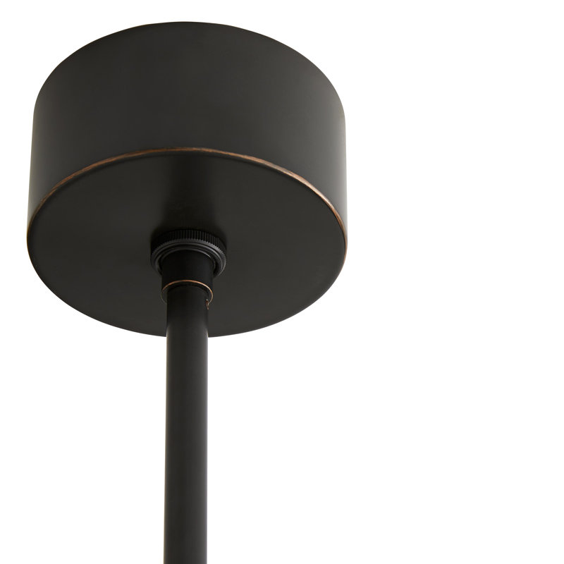 Midcentury Bronze Opal Glass Globe Pendant Light