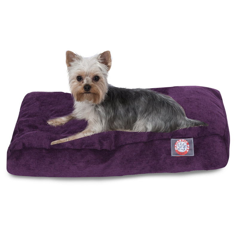 Aubergine Waterproof Velvet Small Outdoor Pet Bed
