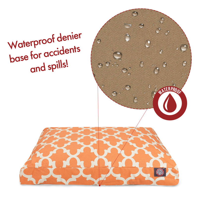 Peach Trellis Large Outdoor Waterproof Pet Bed