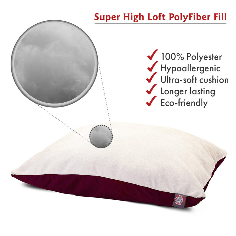 Burgundy Faux Sheepskin Medium Outdoor Pet Bed