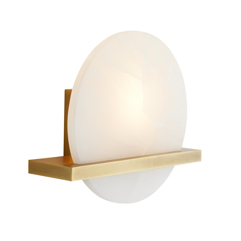 Savion Bronze and Onyx 10" Mid-Century Wall Sconce