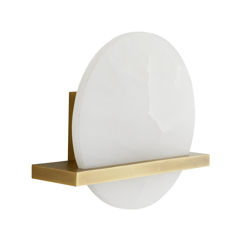 Savion Bronze and Onyx 10" Mid-Century Wall Sconce