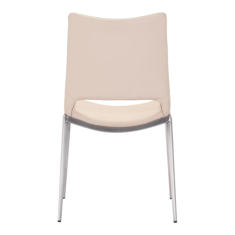 High Black Metal Retro Dining Side Chair Set