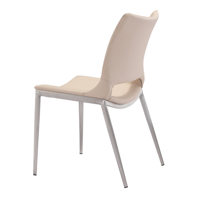 High Black Metal Retro Dining Side Chair Set