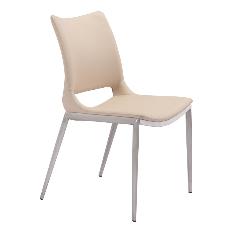 High Black Metal Retro Dining Side Chair Set