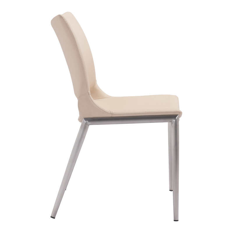 High Black Metal Retro Dining Side Chair Set