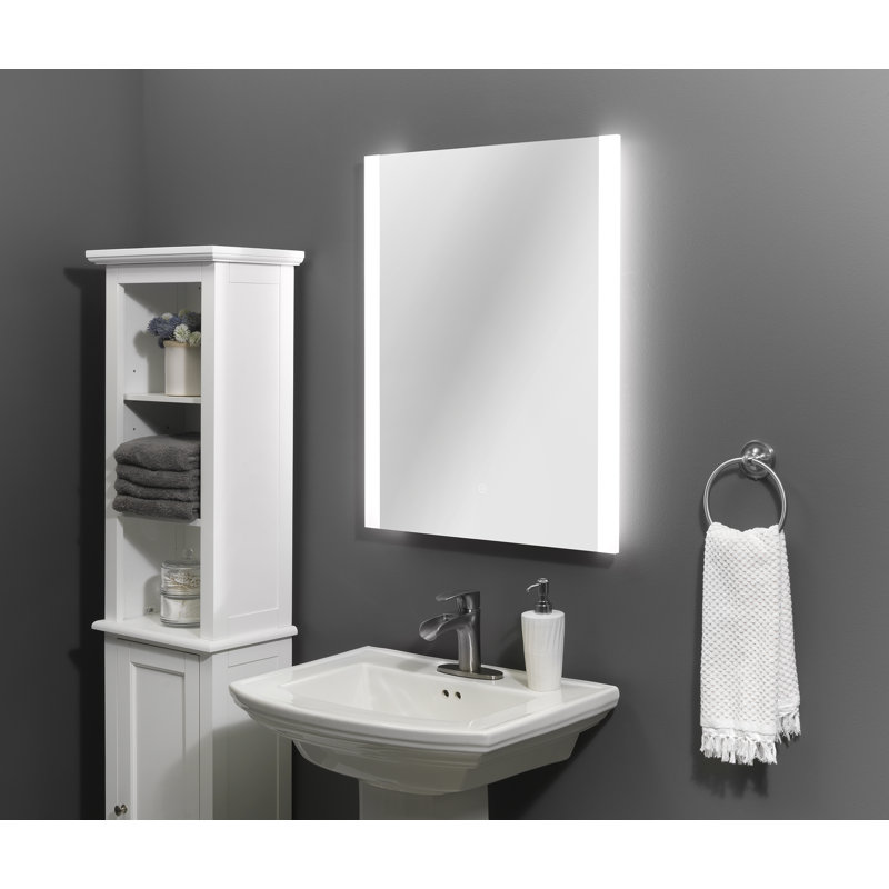 Martina 24"x30" Sleek Frameless LED Wall Mirror with Anti-Fog Feature