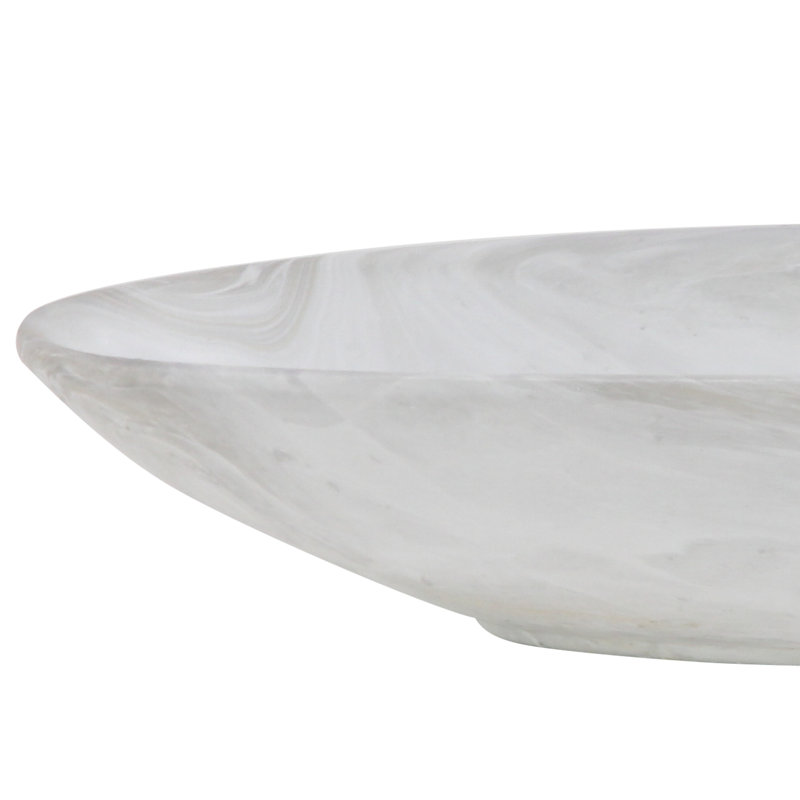 CosmoLiving Minimalist White Porcelain Oval Planter Set, 24"x10"
