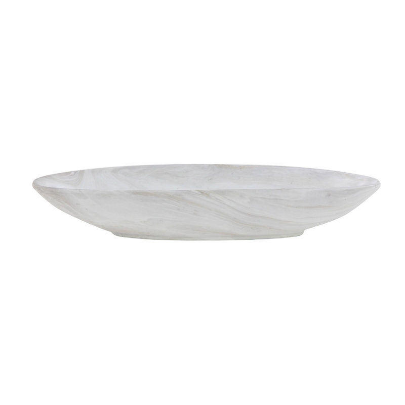 CosmoLiving Minimalist White Porcelain Oval Planter Set, 24"x10"