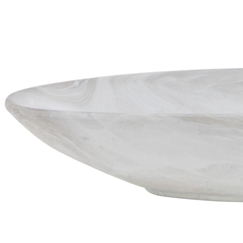 CosmoLiving Minimalist White Porcelain Oval Planter Set, 24"x10"