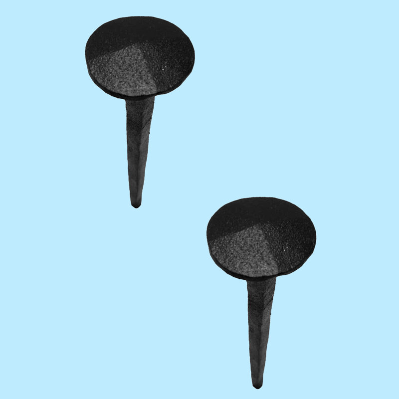 Black Wrought Iron Decorative Clavos Nails 4.75 Inches