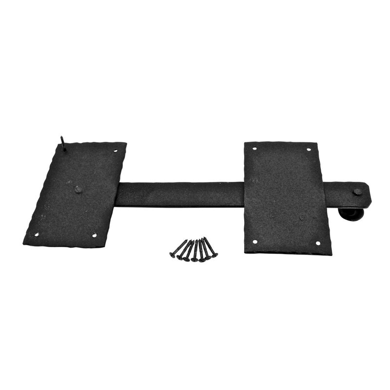 12" Black Wrought Iron Gate and Door Latch Set