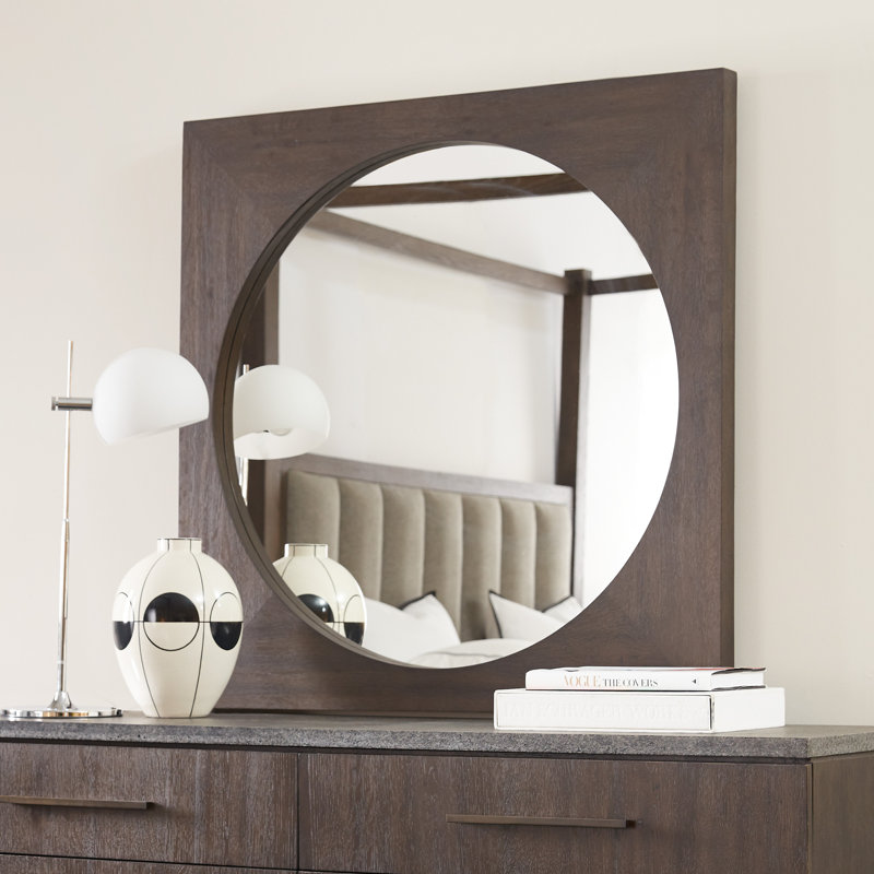 Miramar Smoky Oak Square Wall Mirror