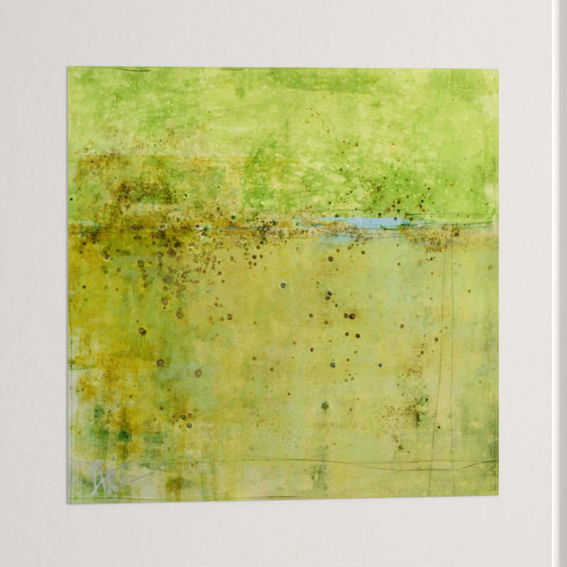 Green and Yellow Abstract 30" x 30" Canvas Art