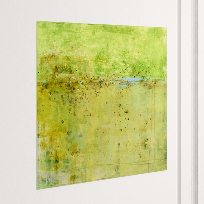 Green and Yellow Abstract 30" x 30" Canvas Art
