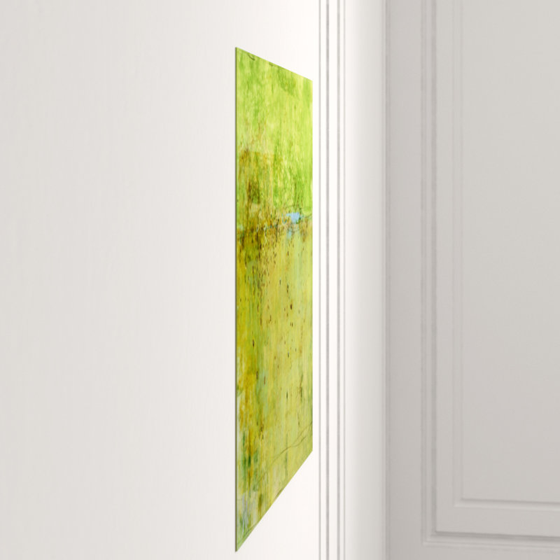 Green and Yellow Abstract 30" x 30" Canvas Art