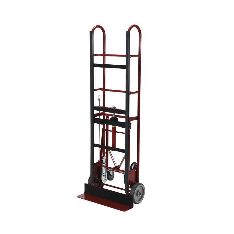 Heavy-Duty Black Steel Appliance Hand Truck with Strap