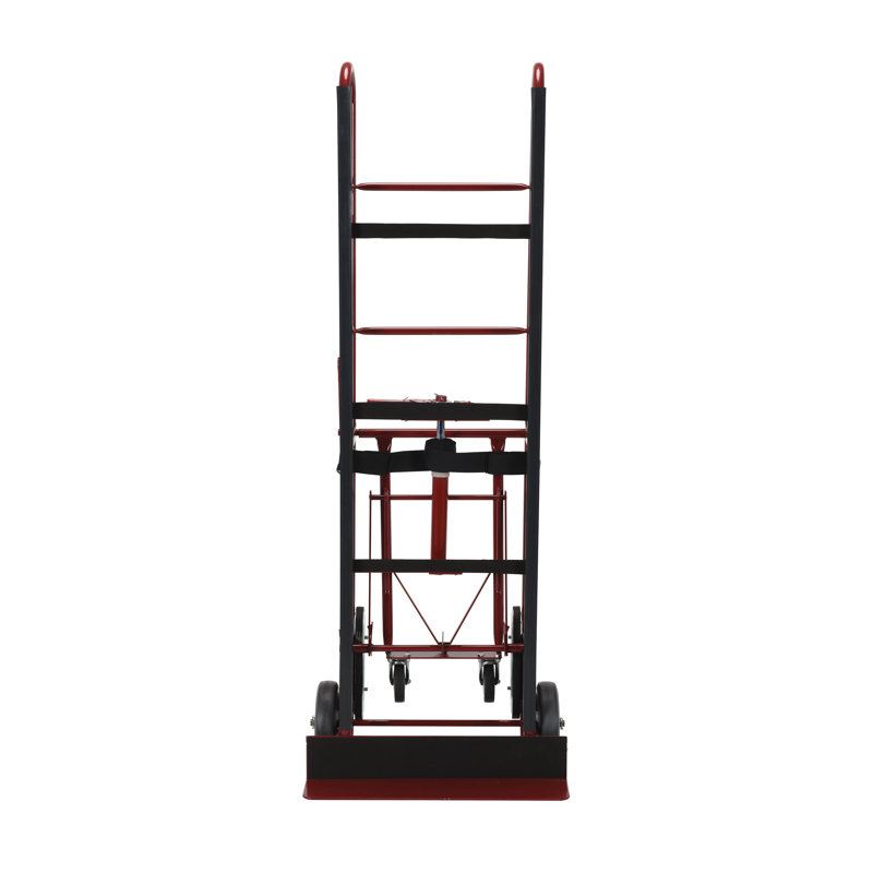 Heavy-Duty Black Steel Appliance Hand Truck with Strap