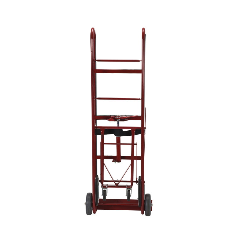 Heavy-Duty Black Steel Appliance Hand Truck with Strap