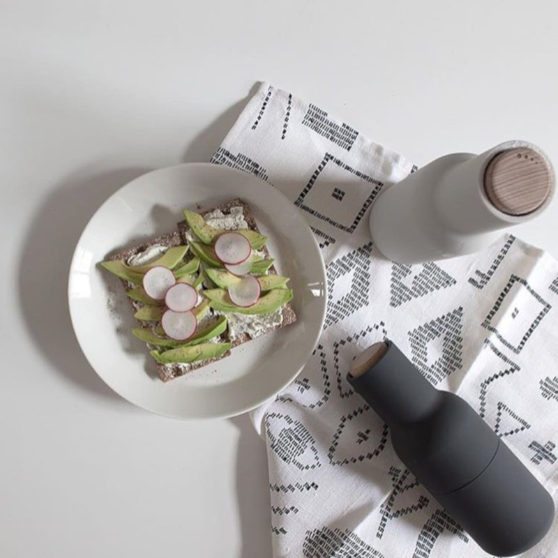 Carbon and Ash Wood and Plastic Salt and Pepper Grinder Set