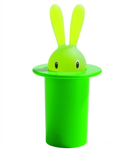 Green Magic Bunny Toothpick Holder with Hat Design