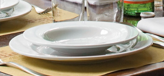 White Ceramic Soup Bowls Set of 4