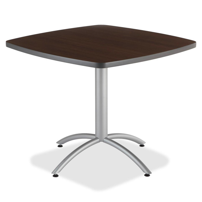Walnut and Silver Rectangular Contemporary Dining Table