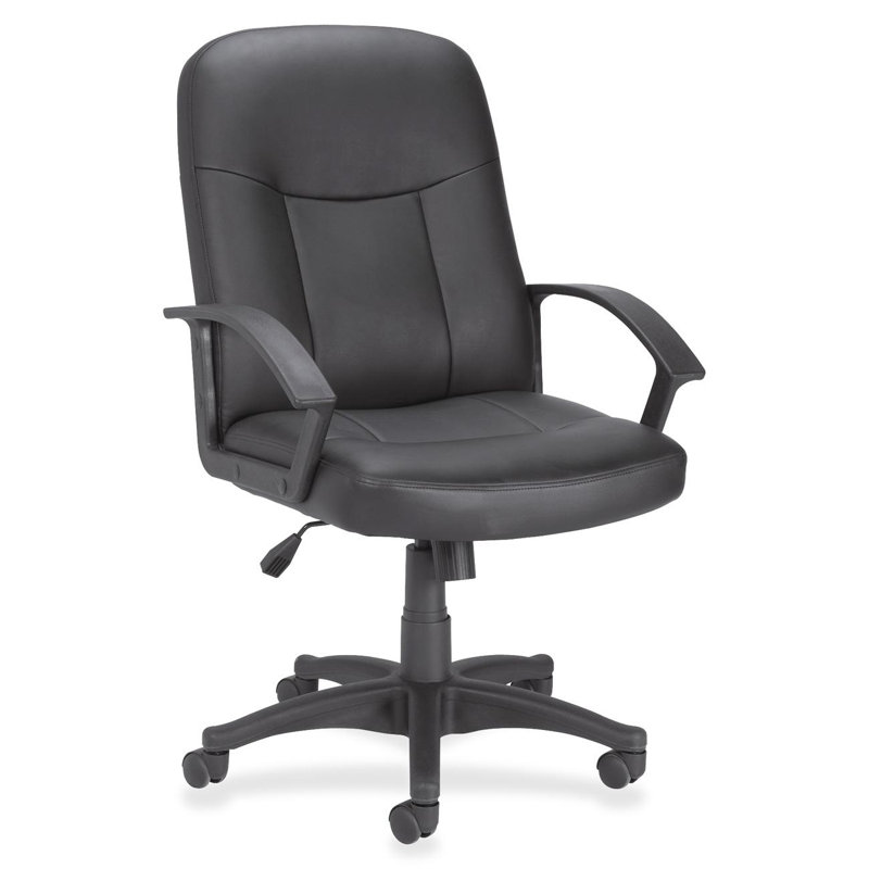 Executive Mid-Back Mesh Chair with Fixed Arms in Black