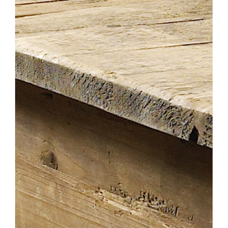Salvaged Pine Reclaimed 4-Drawer Brown Coffee Table with Storage
